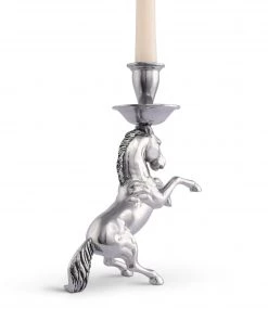 Arthur Court Candlesticks Rearing Horse Candlestick