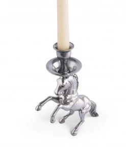 Arthur Court Candlesticks Rearing Horse Candlestick