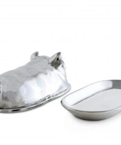 Arthur Court Butter Dishes Pig Butter Dish