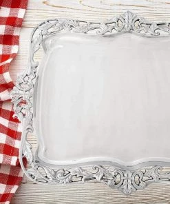 Arthur Court Platters Fleur-De-Lis Acanthus Platter