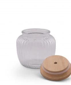 Arthur Court Fleur De Lis Glass Canister