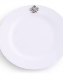 Arthur Court Fleur De Lis Melamine Lunch Plates - Set Of 4