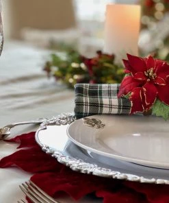 Arthur Court Fleur De Lis Melamine Lunch Plates - Set Of 4