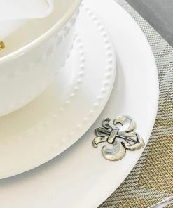 Arthur Court Fleur De Lis Melamine Lunch Plates - Set Of 4