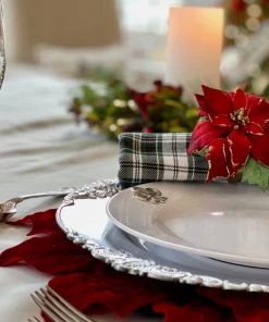 Arthur Court Fleur De Lis Melamine Lunch Plates - Set Of 4