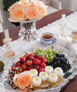 Arthur Court Platters Fleur-De-Lis Oval Platter