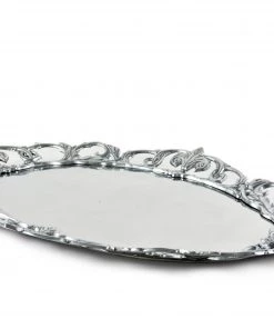 Arthur Court Fleur-De-Lis Oval Serving Tray Trays