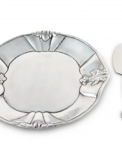 Arthur Court Fleur-De-Lis Plate With Server Cheese Boards & Cheese Sets