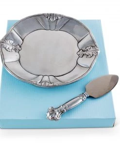 Arthur Court Fleur-De-Lis Plate With Server Cheese Boards & Cheese Sets