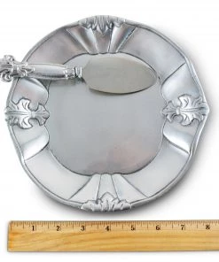 Arthur Court Fleur-De-Lis Plate With Server Cheese Boards & Cheese Sets