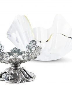 Arthur Court Fleur-De-Lis Stand Acrylic Bowl 11