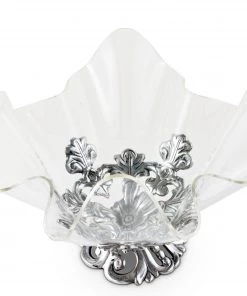 Arthur Court Fleur-De-Lis Stand Acrylic Bowl 11