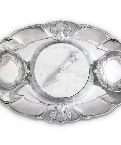 Arthur Court Fleur-De-Lis Tray Entertainment Trays