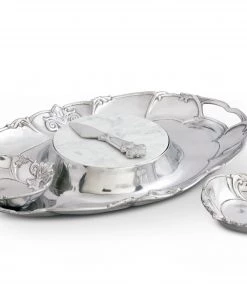 Arthur Court Fleur-De-Lis Tray Entertainment Trays