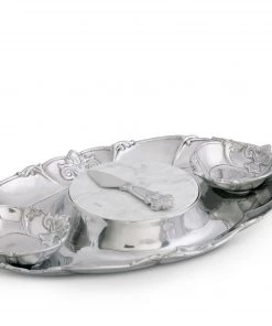 Arthur Court Fleur-De-Lis Tray Entertainment Trays