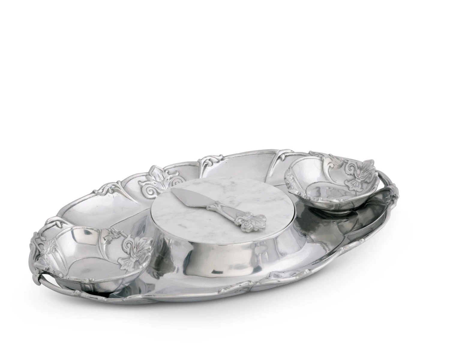 Arthur Court Fleur-De-Lis Tray Entertainment Trays