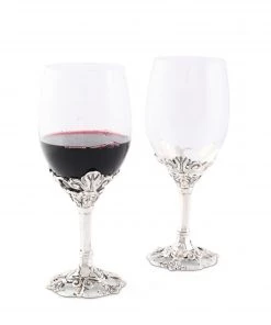 Arthur Court Fleur-De-Lis Wine Glasses