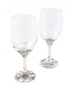 Arthur Court Fleur-De-Lis Wine Glasses
