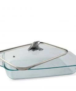 Arthur Court Acorn Lid With Pyrex 3 Quart Baking Dish Forest
