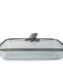 Arthur Court Acorn Lid With Pyrex 3 Quart Baking Dish Forest