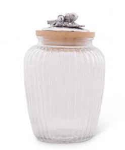 Arthur Court Forest Acorn Oak Glass Canister