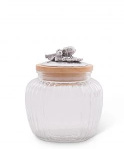 Arthur Court Forest Acorn Oak Glass Canister