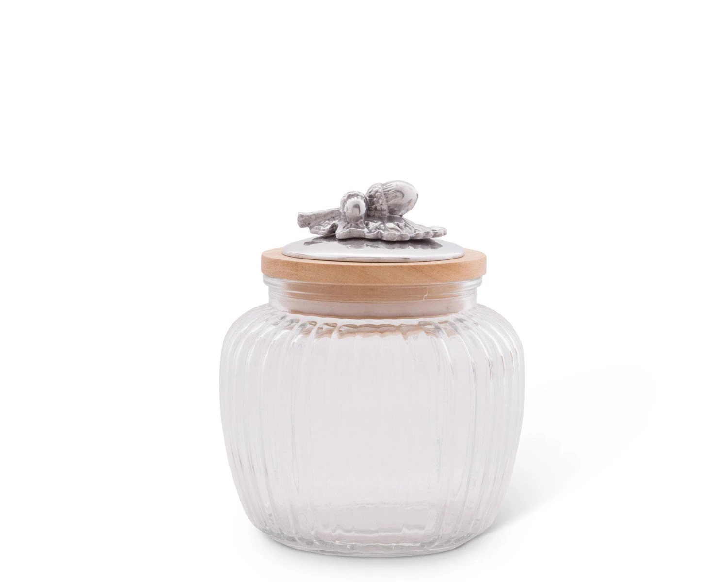 Arthur Court Forest Acorn Oak Glass Canister