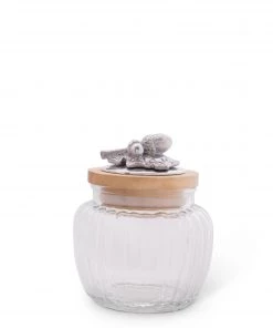Arthur Court Forest Acorn Oak Glass Canister