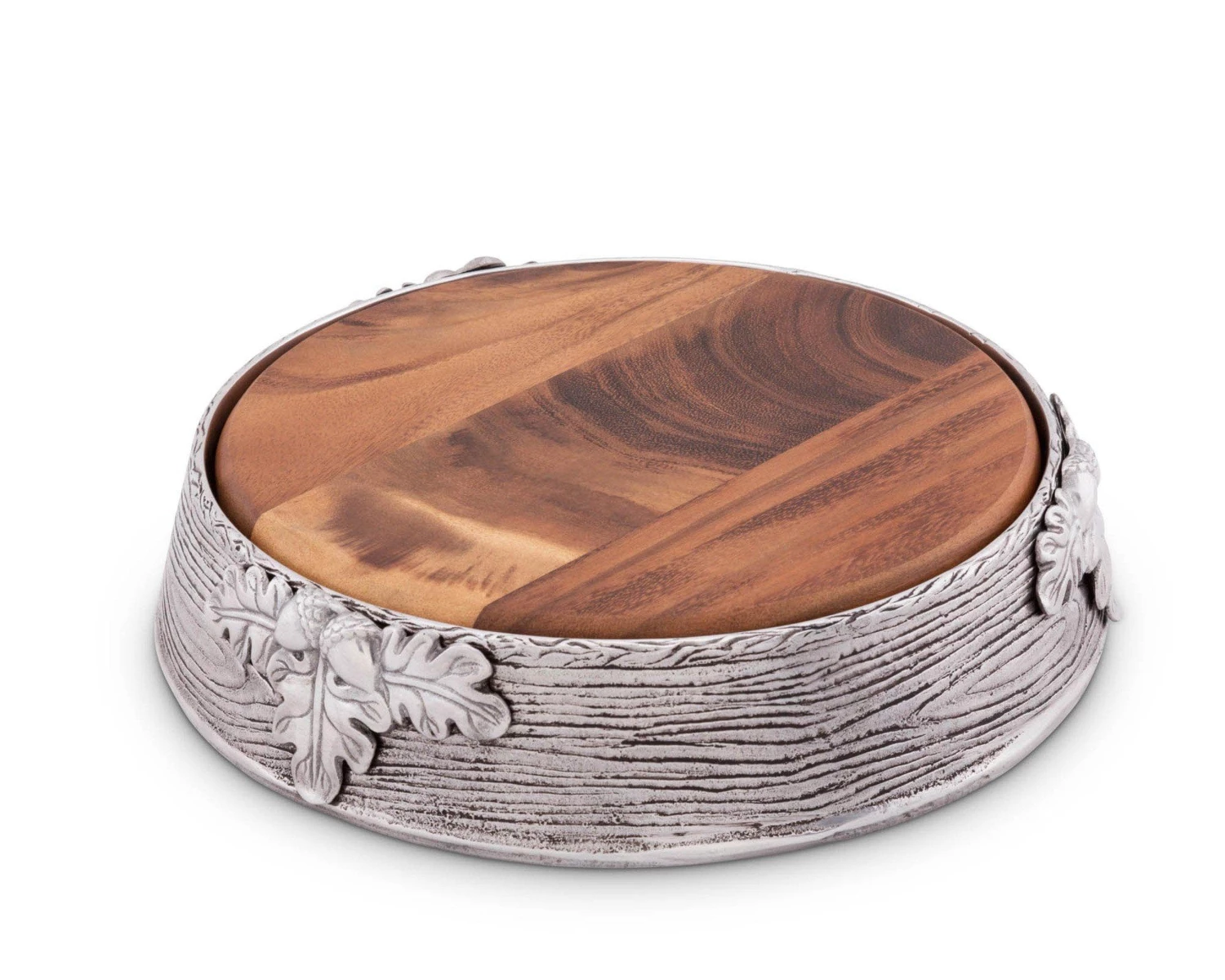 Arthur Court Acorn Oak Leaf Cheese Pedestal Forest