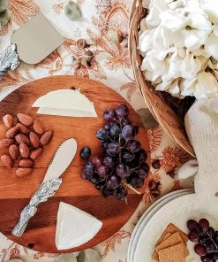 Arthur Court Acorn Oak Leaf Cheese Tool Set