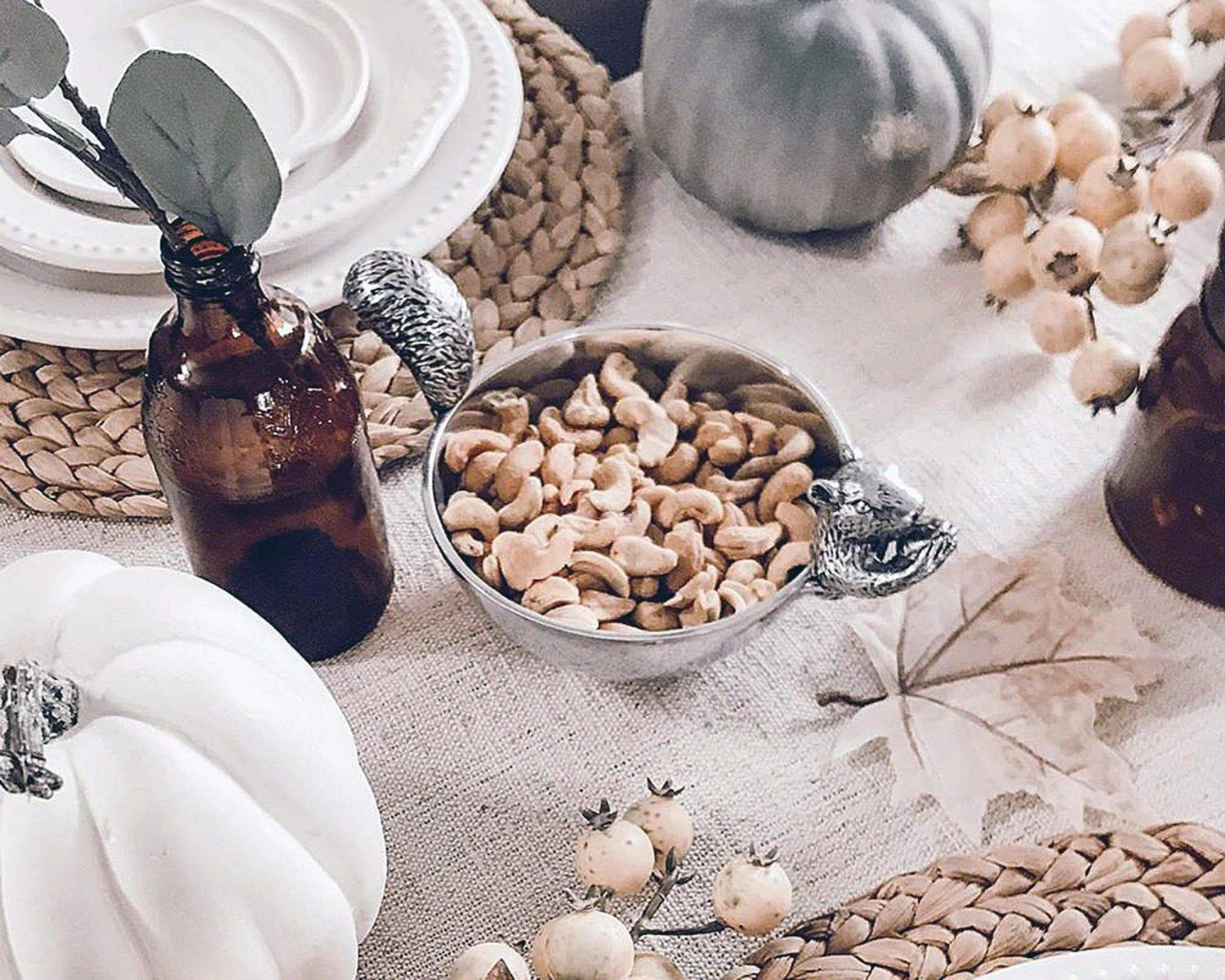 Arthur Court Squirrel Nut Bowl Head / Tail Forest