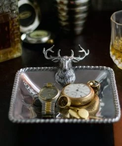 Arthur Court Elk Head Nut Bowl Forest