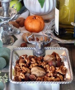 Arthur Court Elk Head Nut Bowl Forest