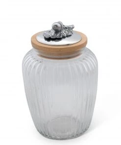 Arthur Court Forest Acorn Oak Glass Canister
