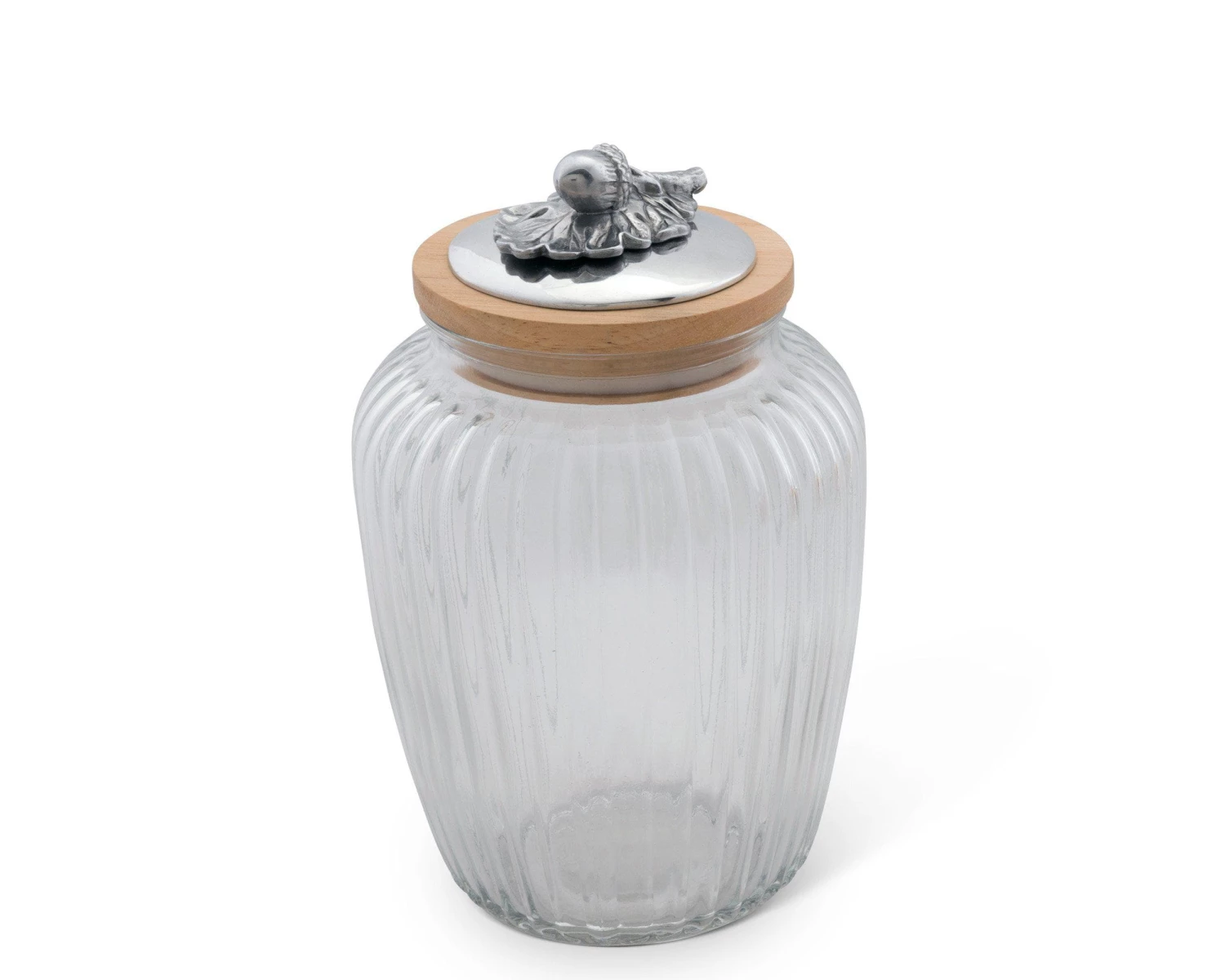 Arthur Court Forest Acorn Oak Glass Canister