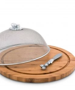 Arthur Court Oak Leaf 3 Piece Picnic Cheese Board / Spreader