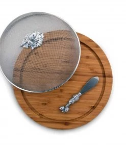 Arthur Court Oak Leaf 3 Piece Picnic Cheese Board / Spreader