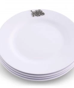 Arthur Court Forest Oak Leaf Melamine Lunch Plates - Set Of 4