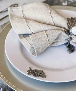 Arthur Court Oak Leaf Melamine Lunch Plates - Set Of 4