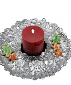 Arthur Court Pinecone Wreath Round Tray 14 Forest