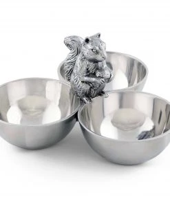 Arthur Court Forest Squirrel 3 Nut Bowl