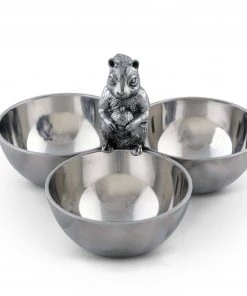 Arthur Court Forest Squirrel 3 Nut Bowl