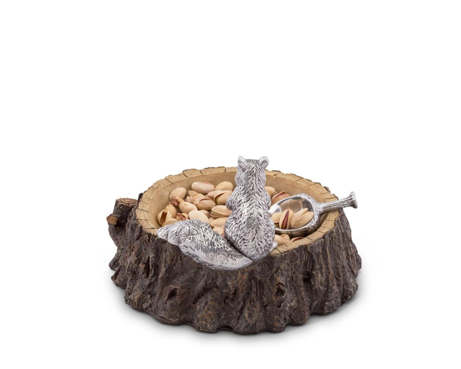 Arthur Court Standing Squirrel Nut Bowl Forest