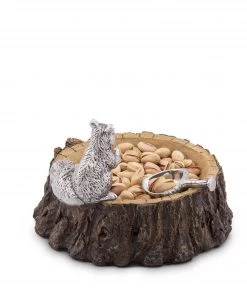 Arthur Court Standing Squirrel Nut Bowl Forest