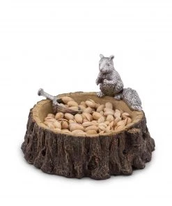 Arthur Court Standing Squirrel Nut Bowl Forest