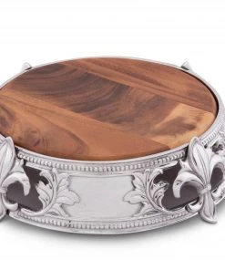 Arthur Court Fleur De Lis Cheese Pedestal Cheese Boards & Cheese Sets