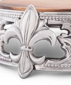 Arthur Court Fleur De Lis Cheese Pedestal Cheese Boards & Cheese Sets