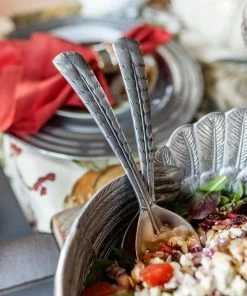 Arthur Court Feather Salad Servers Game Birds