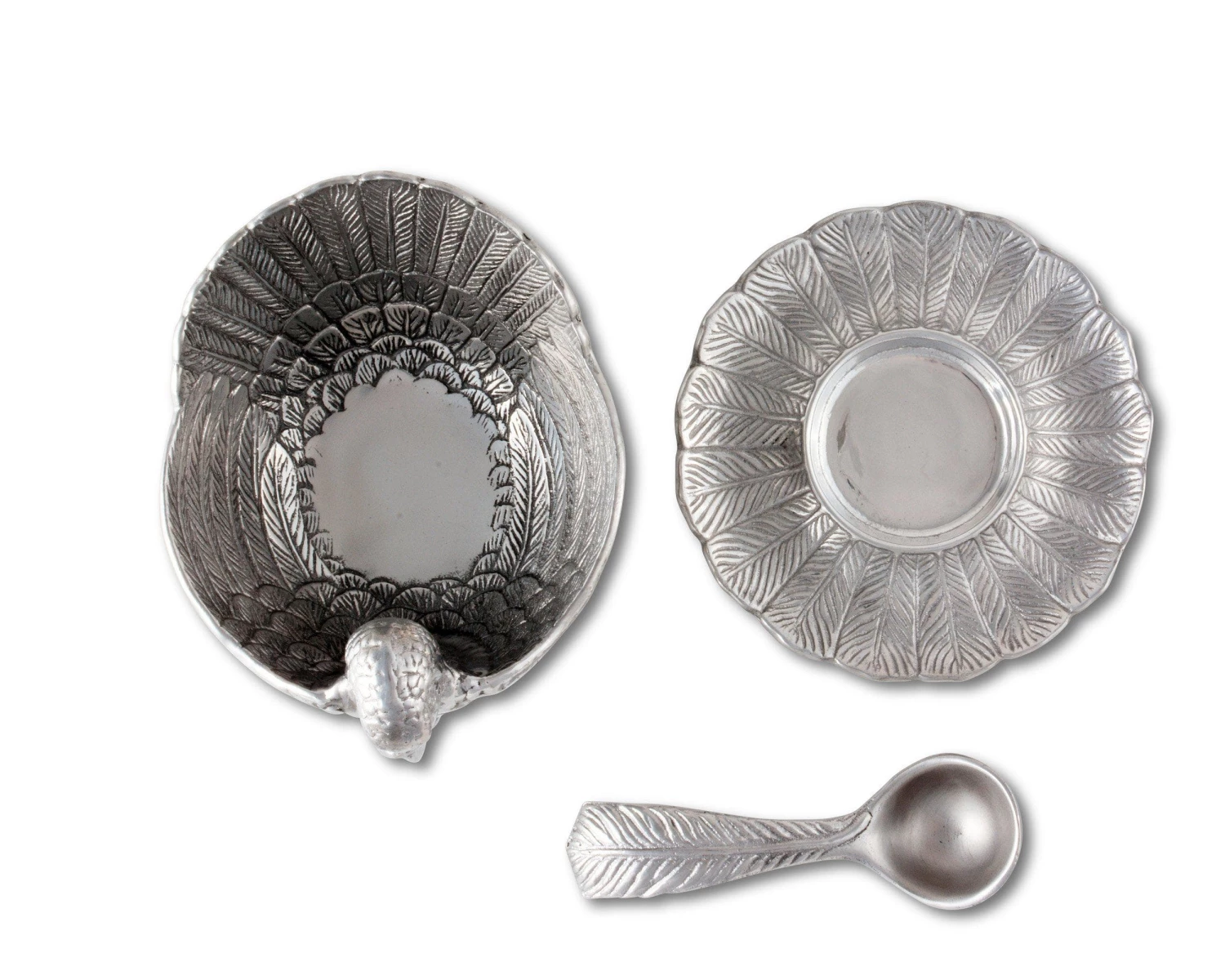 Arthur Court Turkey 3-Piece Condiment Set