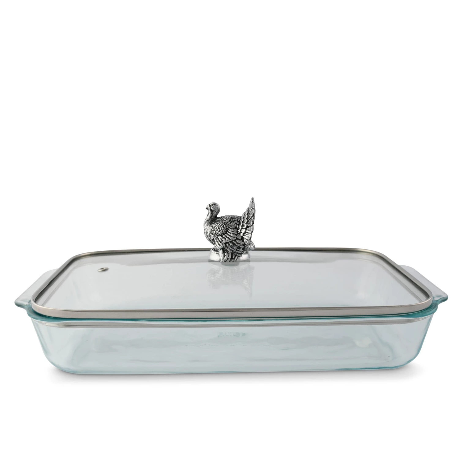 Arthur Court Game Birds Turkey Lid With Pyrex 3 Quart Baking Dish